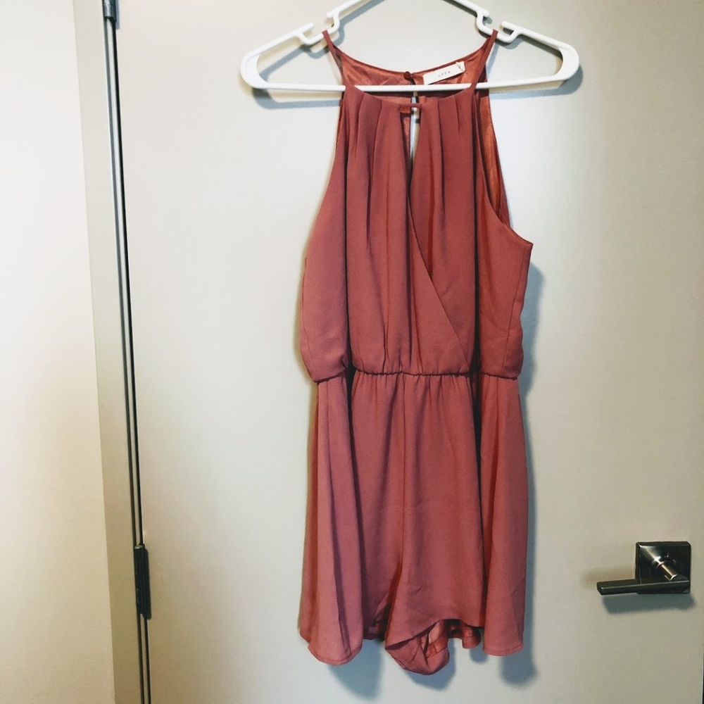 Blush Surplice Romper